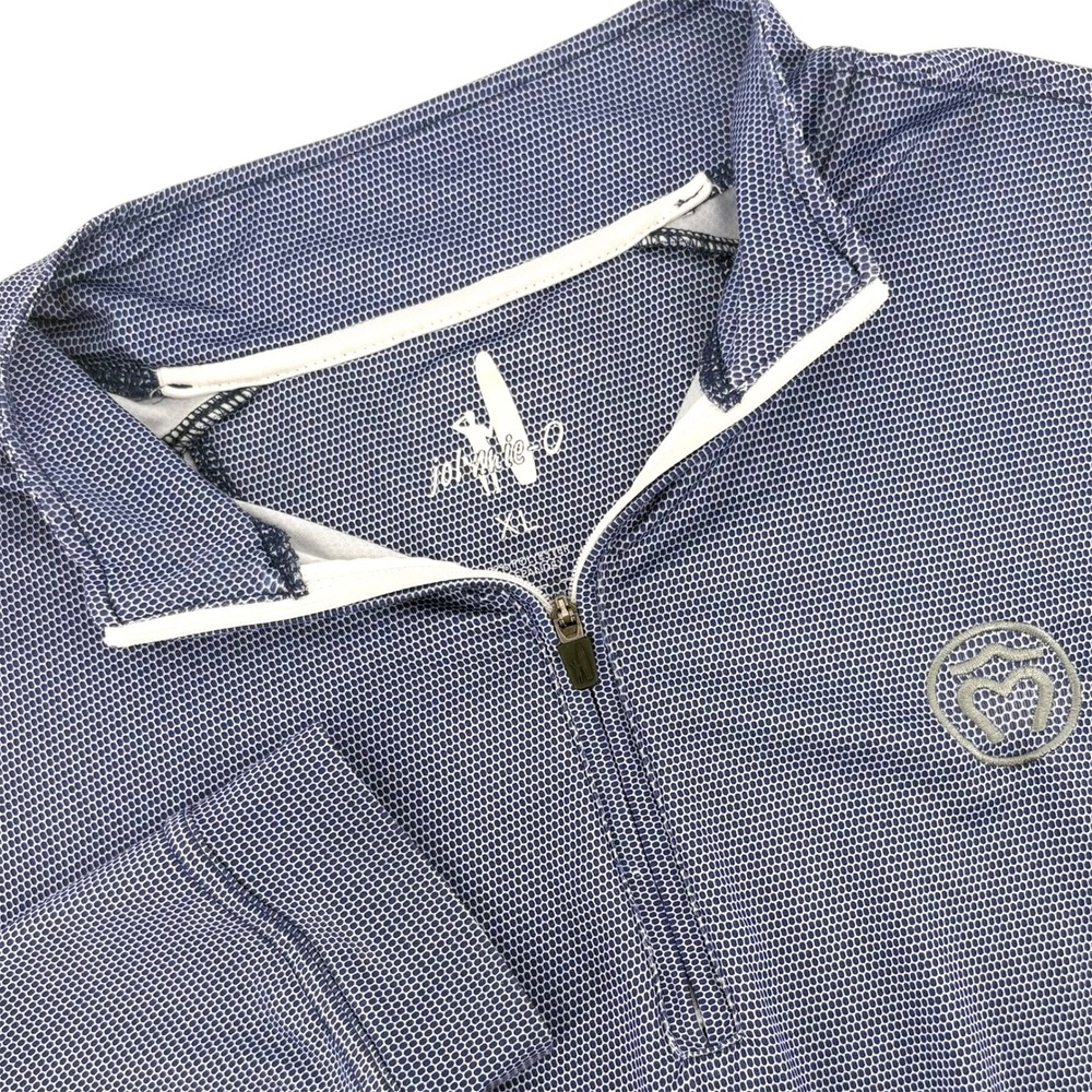 Johnnie-O Mens XL Twilight Blue Honeycomb Quarter Zip Pullover JMKO1880 Golf